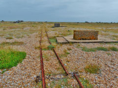 
The remains of line 3, Dungeness fish tramway, June 2013